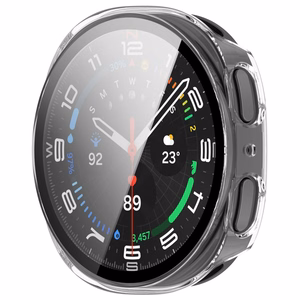 Tech-Protect Defense 2-Pack suojakuori mallille Samsung Galaxy Watch 40mm – läpinäkyvä ja mattamusta