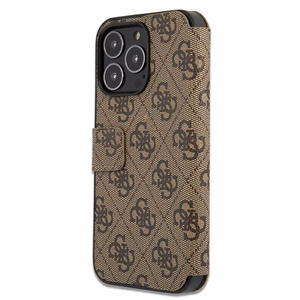 Guess GUBKP13X4GMGBR iPhone 13 Pro Max 6.7" ruskea/ruskea kirja 4G Iso metalli logo