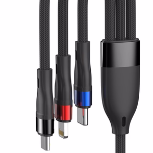 3mk Hyper Cable N-SERIES 3-in-1 USB-A / Lightning / Micro 1.2m 9V/2A 18W - musta