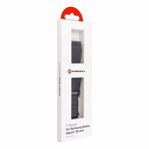 Hihna Samsung Galaxy Watch:lle Forcell F-Design FS05 polyesterikuitu solki 20 mm musta