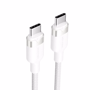 Vention USB-C – USB-C kaapeli, punottu, 3A, 480Mbps, 60W, 1 m, valkoinen