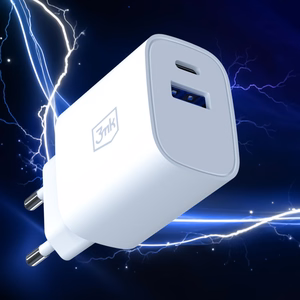 3mk FlowPower 30W 1A1C PD 3.0 QC4+ seinälaturi - valkoinen