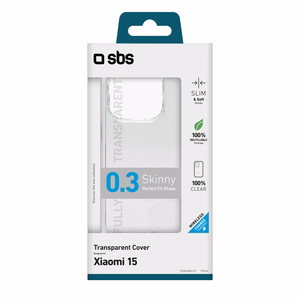 SBS Skinny kuori Xiaomi 15:lle, läpinäkyvä