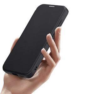 Dux Ducis Skin X Pro -suojakuori Samsung S24+:lle magneettisormuksella ja läpällä - musta