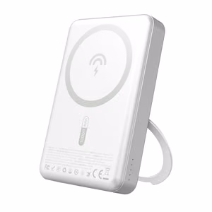 Dudao K28 10000mAh PD 22.5W MagSafe Powerbank metallikotelolla ja rengasjalustalla - hopea