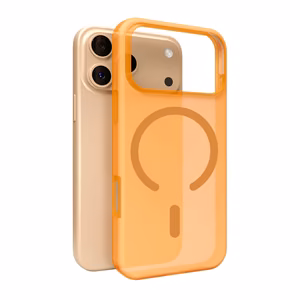 Puro Daylight MagSafe-yhteensopiva silikoninen suojakuori iPhone 17 Pro:lle - läpikuultava oranssi
