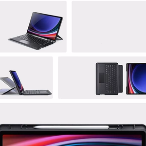 Dux Ducis DK -suojakuori taustavalaisulla varustetulla langattomalla näppäimistöllä Samsung Tab S10 Plus / S9 Plus / S9 FE Plus musta