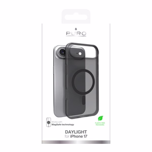 Puro Daylight MagSafe-yhteensopiva silikoninen suojakuori iPhone 17 Air:lle - läpikuultava musta