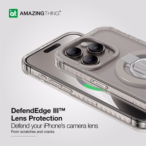 Amazing Thing Titan Pro Mag Ring Grip Suojakuori 10FT IP156.1PTRGY iPhone 15 Pro:lle titaani