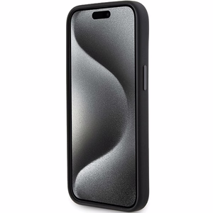 Karl Lagerfeld Silicone Ikonik Metal Pin case for iPhone 15 Plus / 14 Plus - black