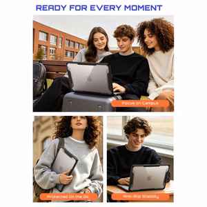 Supcase Unicorn Beetle Pro -suojakuori MacBook Neo 13" 2026 -mallille, läpinäkyvä musta