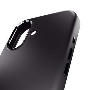 Puro Icon Mag Pro nestesilikoninen Suojakuori iPhone 17:lle, MagSafe -yhteensopiva, kamerasuojauksella ja alumiinipainikkeilla - musta