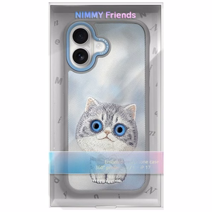 NIMMY BIG EYED PET 2.0 Cat -suojakuori iPhone 17:lle harmaa