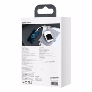 Baseus Power Bank 20000mAh Qpow Pro - USB + C-tyyppi - PD 22,5W C-tyypin kaapelilla (PPQD060302) valkoinen