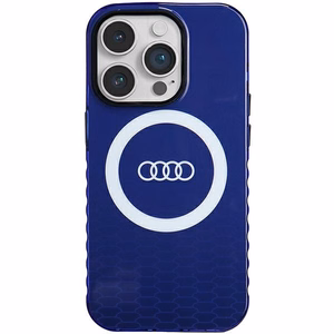 Audi IML Big Logo MagSafe Suojakuori iPhone 14 Pro:lle - sininen