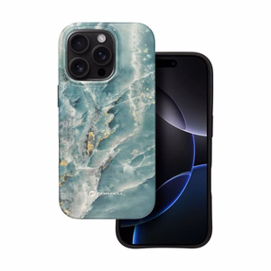 Suojakuori iPhone 15 PRO:lle Forcell F-Protect Mirage MagSafe-yhteensopiva Military Drop-Test vihrea marmori