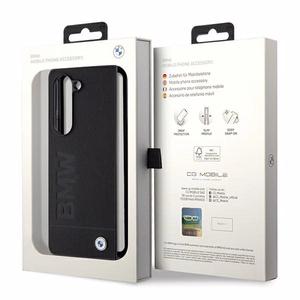 BMW Signature Logo Imprint Suojakuori Samsung Galaxy Z Fold 5:lle - musta
