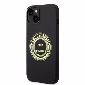 Karl Lagerfeld KLHCP14MSRSGRCK iPhone 14 Plus 6.7 kovakuori musta / musta Silicone RSG