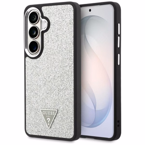 Guess suojakuori Fixed Glitter Triangle MagSafe Samsung Galaxy S26:lle hopea