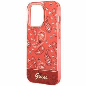 Guess GUHCP14LHGBNHR iPhone 14 Pro 6.1" punainen/punainen kovakotelo Bandana Paisley (Paisley)