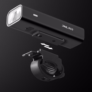 Rockbros 24710012001 polkupyörän etuvalo 800 lm + USB-C - USB-A kaapeli - musta