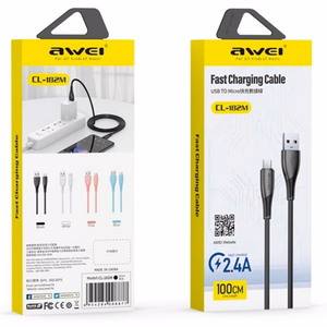 USB-kaapeli Awei CL-182M USB – MicroUSB 1,0 m musta