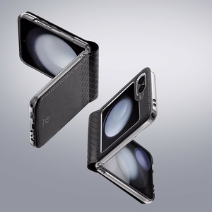 Dux Ducis Brill nahkakotelo Samsung Galaxy Z Flip 6 / Z Flip 7 FE - musta