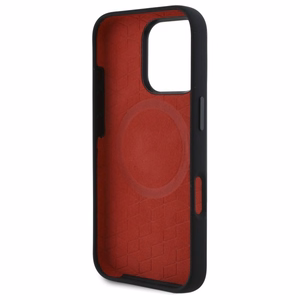 BMW Silikoninen Random Lines MagSafe suojakuori iPhone 16 Pro Max:lle - musta