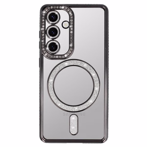 Bling Magsafe Suojakuori Samsung Galaxy S24 musta