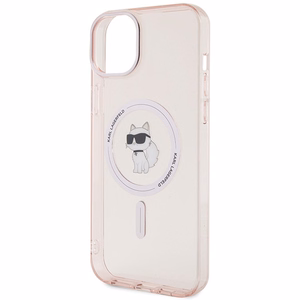 Karl Lagerfeld Suojakuori iPhone 15 Plus 6,7 KLHMP15MHFCCNOP vaaleanpunainen HC MagSafe IML C