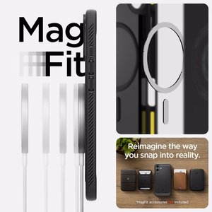 Spigen Rugged Armor Mag MagSafe Suojakuori iPhone 16 6,1 mattamusta