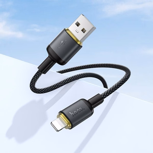 Cable USB A to Lightning Hoco 2,4A 1 m X128 Benefit black