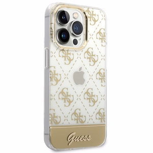 Guess GUHCP14XHG4MHG iPhone 14 Pro Max 6.7 "kulta / kulta hardcase 4G Pattern Script