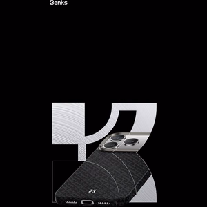 Musta Benks Magnetic Armor Air Armor Grid 600D kevlar- ja metallikehyksinen suojakuori (C.K.FL.AP.BK.0072) malleihin iPhone 18 Pro / iPhone 17 Pro