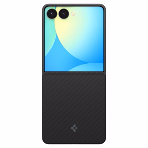 Spigen AirSkin Aramid Suojakuori Samsung Galaxy Z Flip 7:lle - Musta