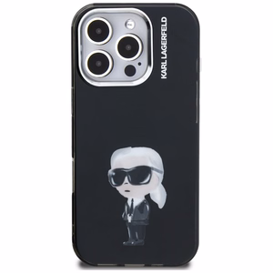 Karl Lagerfeld IML Aquarelle Karl & Logo MagSafe Suojakuori iPhone 16 Pro Maxille - Musta