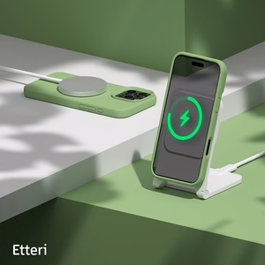 Etteri Silikoninen Mag suojakuori iPhone 16 Pro Max 6,9:lle vaaleanvihreä