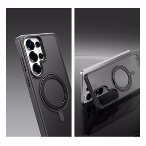 Rock Rotating Stand Soft Touch Series magneettinen Samsung Galaxy S26 Ultra:lle musta