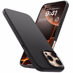 Spigen Liquid Air Suojakuori iPhone 16 Pro 6,3 mattamusta