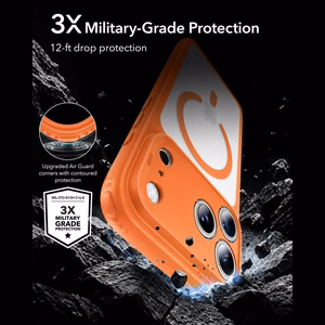 ESR Classic Hybrid MagSafe suojakuori malleille iPhone 18 Pro / 17 Pro, oranssi