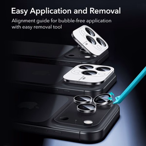 ESR Armorite Kamerasuoja iPhone 14 Pro / Pro Max / 15 Pro / Pro Max / 16 Pro / Pro Max / 17 Pro / Pro Max:lle - Kirkas