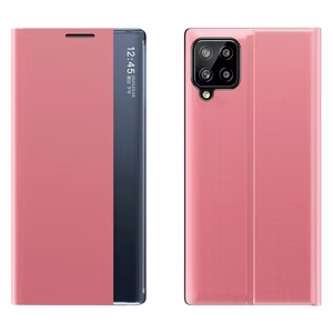 Sleep Case Kirjahylly tyyppi asia Smart ikkuna Samsung Galaxy A22 4G vaaleanpunainen vaaleanpunainen