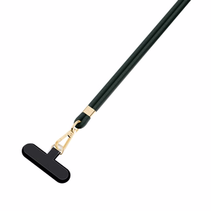 3mk EasyClip Elite puhelimen kaulahihna, Evergreen (kultaiset osat)