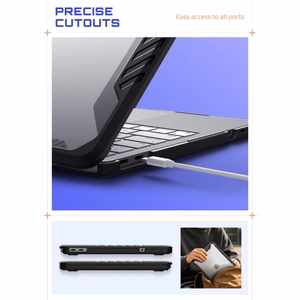 Supcase Unicorn Beetle Pro -suojakuori MacBook Neo 13" 2026 -mallille, läpinäkyvä musta