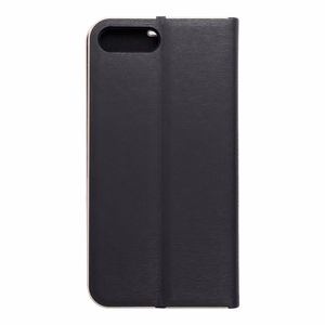 Läppäsuojakuori iPhone 7 PLUS / 8 PLUS:lle Luna Book Gold musta