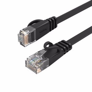 Orico PUG-C7B CAT7 10Gbps RJ45 Ethernet-verkkokaapeli internet LAN litteä 1m - musta