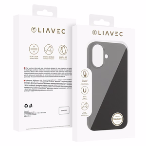 Liavec Silky suojakuori metallisella kamerakehyksellä Iphone 17 -puhelimelle musta
