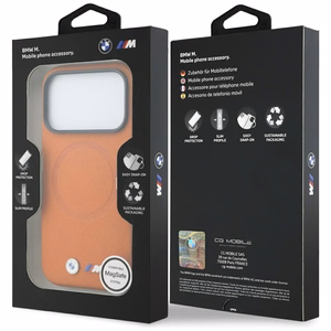 BMW M FW Metal Logo MagSafe Suojakuori iPhone 17 Prolle - oranssi
