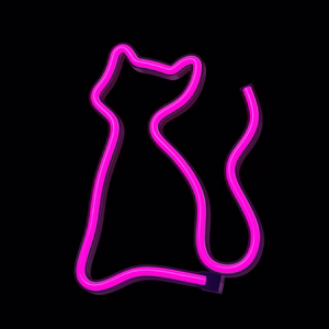Neon LED-valo CAT vaaleanpunainen Bat + USB FLNE04 Forever Light
