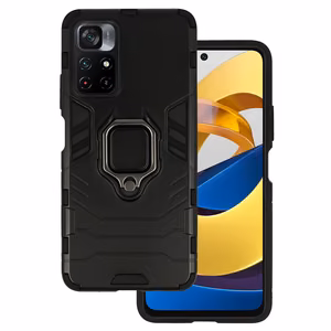Ring Armor Case for Xiaomi Poco M4 Pro 5G Black